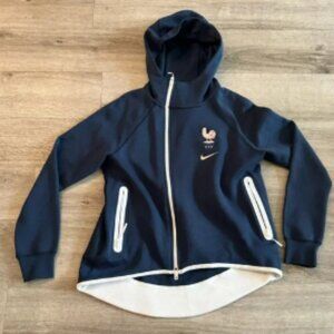 FFF Navy blue and salmon pink zip up hoodie